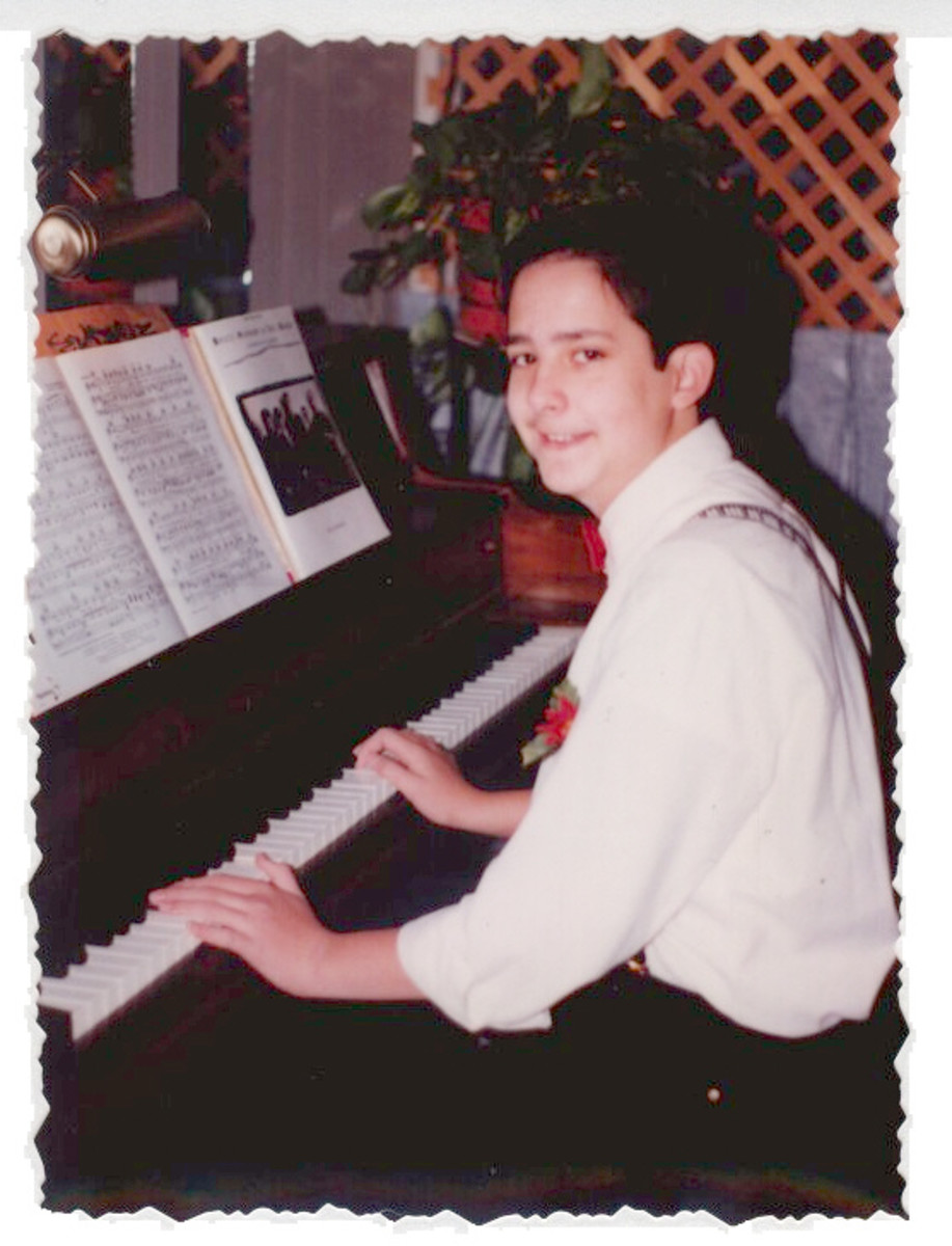 Me playing piano late in high school.