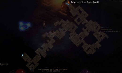 Diablo 3 Find the Keep Depths Level 2 - the entrance to level 2 for this particular scenario