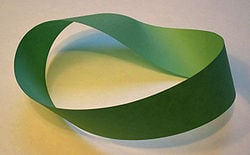 Mobius strip made from paper.
