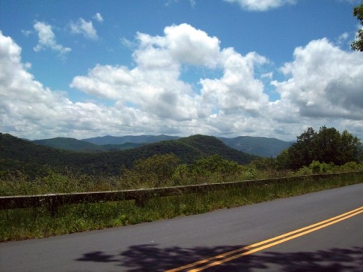 A view from the Blue Ridge Parkway near mile marker 372.