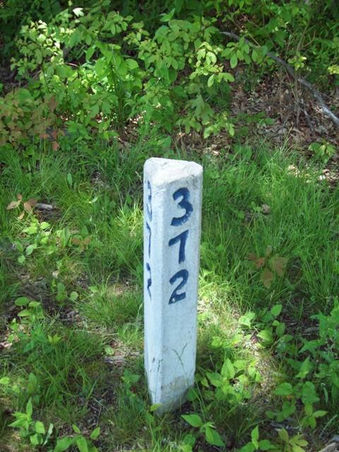 Milepost 372.  There are mileposts like this the whole length of the parkway - a very helpful navigational tool.