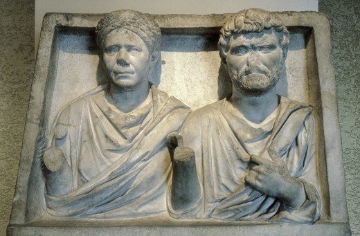 Funerary monument of a husband and wife
