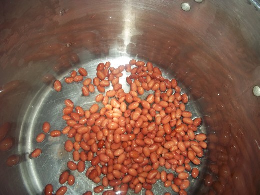 One can of store brand pre-soaked red beans and rice.