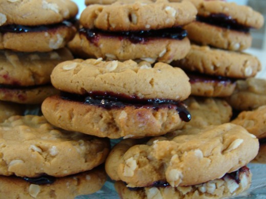 Oatmeal Peanut Butter and Jelly Sandwich Cookies