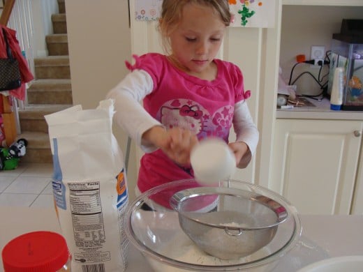 Sift the flour in a separate bowl before measuring.