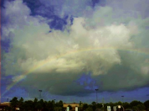 Rainbow show how light is refracted into its component colors in much the same way as a prism refracts light.