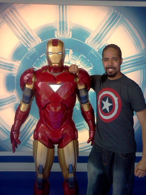 My Son Mark with Iron Man!
