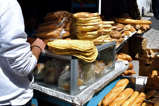 Breads on a cart in Tunisia