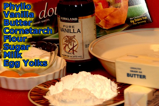 Simple ingredients make this vanilla custard filled dessert!
