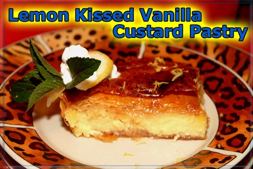Flaky Lemon Vanilla Custard Pastry