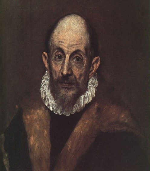 Self-portrait painted by El Greco. Self-portrait painted by El Greco.