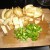Chop potatoes and green peppers Chop potatoes and green peppers