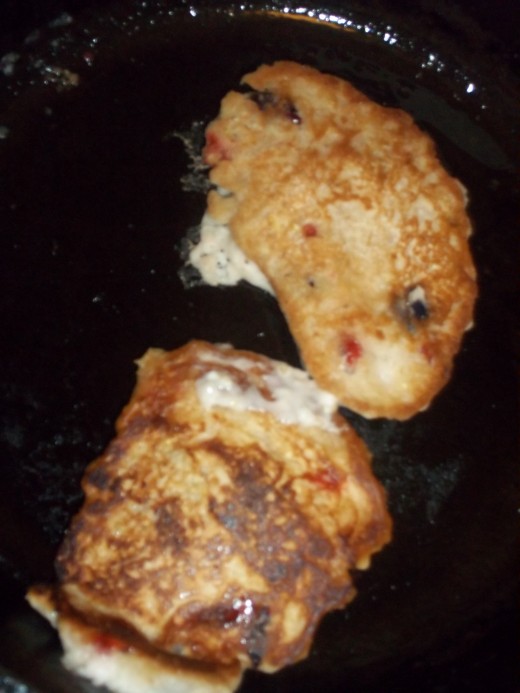 After flipping over the first cookies, you can see them starting to look tasty