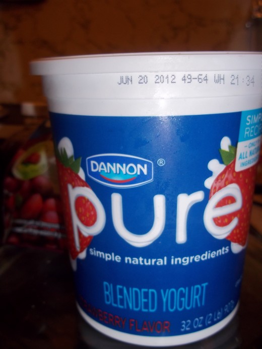 Strawberry Yogurt goes well with Berry Muffin Mix 2 TBLS
