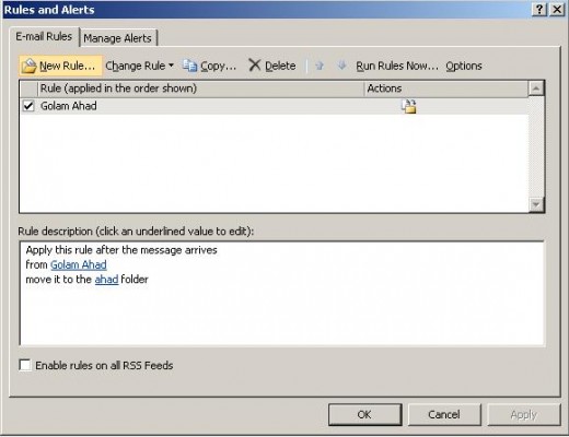 Outlook Rules and Alerts