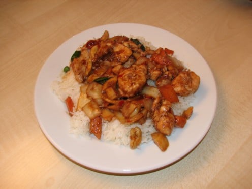 Kung Pau Chicken with Rice