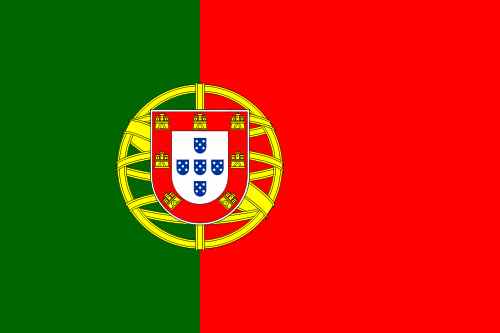 The flag of Portugal.