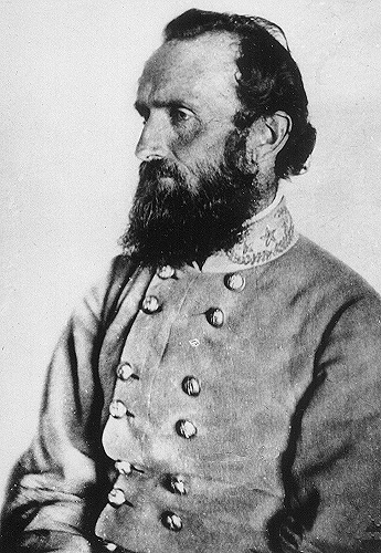Confederate General Thomas "Stonewall" Jackson, mortally wounded at Chancellorsville by his own men.