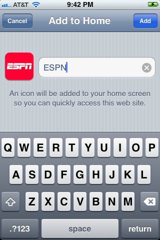 Enter the name for your custom app icon.