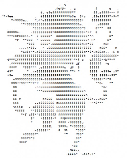 The Legendary, Virginal Unicorn in ASCII Text Art | hubpages