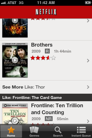Tap the movie or show to view.