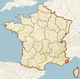 Map location of Nice, France