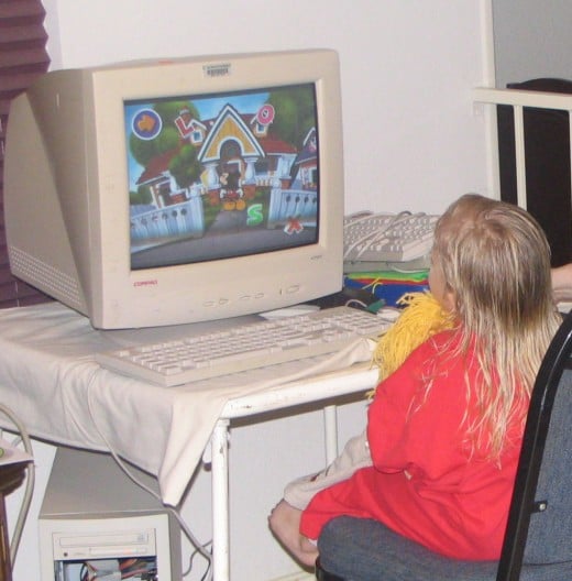 Young children may learn through computer games, but they do not need to be on the internet. 
