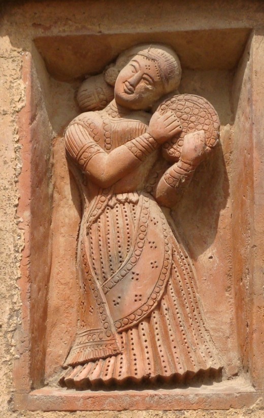 Badia dancer  with DAFLI; Lakshmi Janardan temple; Ghurisa