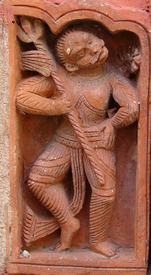 A Shaivite ascetic dancing with the trishul (trident); Dashghara