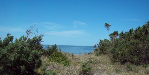 Blackbeard once sailed Pamlico Sound near the Outer Banks.  The moving sands, shallow waters and dangerous shoals helped him to hide from enemies.