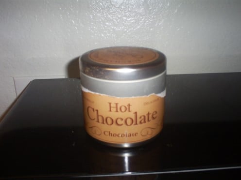 I love having a container of hot chocolate on hand during the holidays.