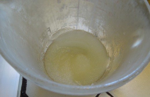 #2 Gelatin is soft now. You can see how thick it is and there is no more watery edge. 