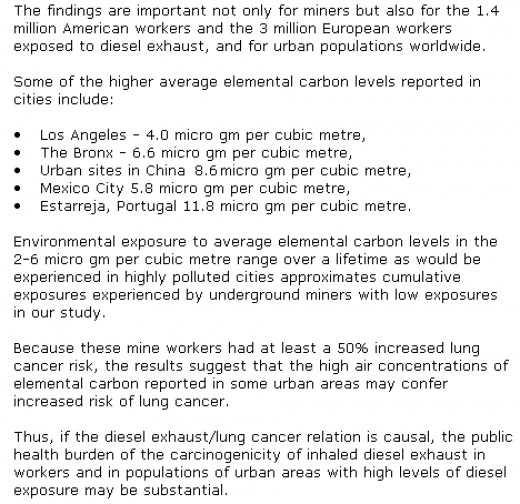 Diesel Fumes Cancer Risks Similar to Secondhand Cigarette Smoke HubPages