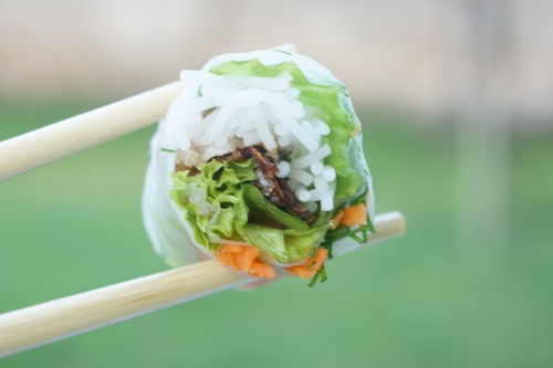 my char-grilled fish summer roll for Vietnamese Magazine.  I love the crispy skin and the combination. 