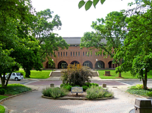 The pedestrian spine of the College campus