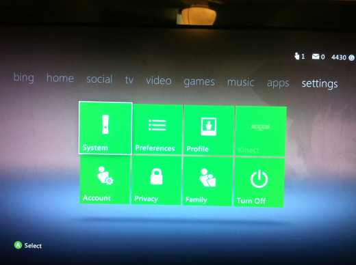 Navigate to the Settings section and then select "System."
