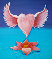 Flying Heart with Lotus
