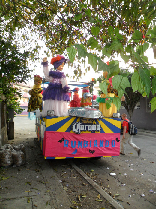 back of another festival float, Agua Dulce, Veracruz, Mexico