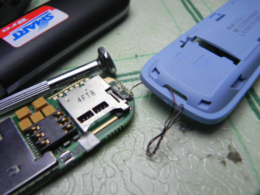 Extension wire soldered