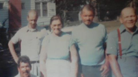 Great-grandma (Ma) and her boys (Uncle Boot and Brothers) Ben, Robert, Charlie, and James .