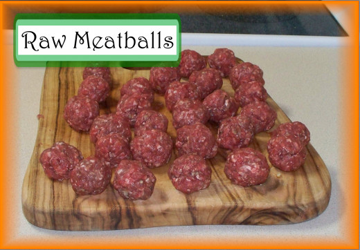 Making Meatballs: Shape meatball mixture into 3/4 to 1 inch balls.