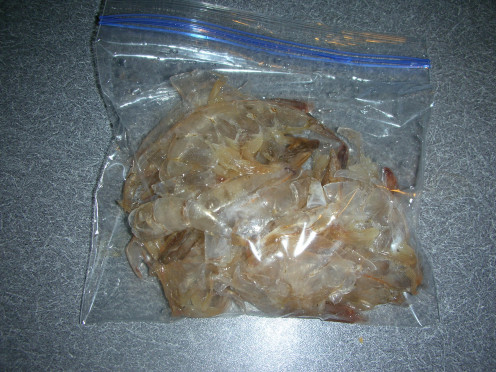 Bag of shrimp shells