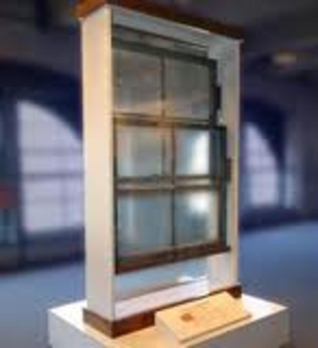 Pulled from the building, the window and frame that Lee Harvey Oswald used.
