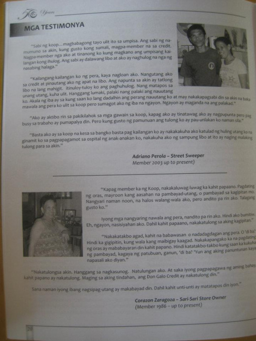 Testimonials of some members in good standing - a page from a souvenir magazine