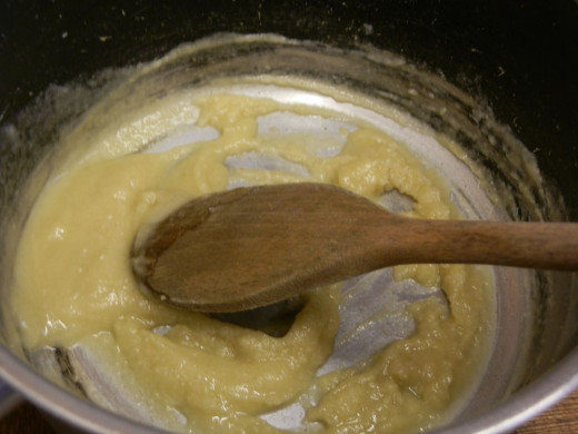 add flour to butter and mix well