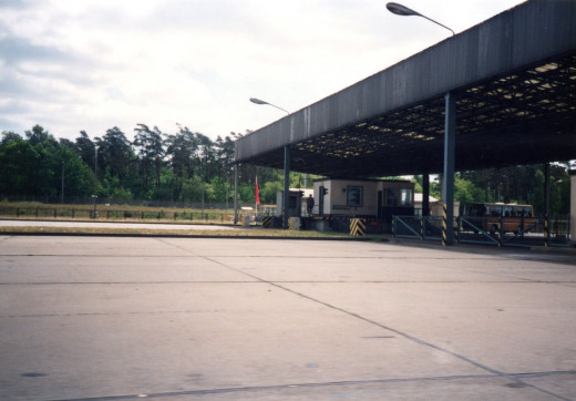 Marienborn, crossing into East Germany, 1990.