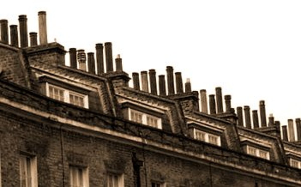 Each house could have many chimneys that looked alike.