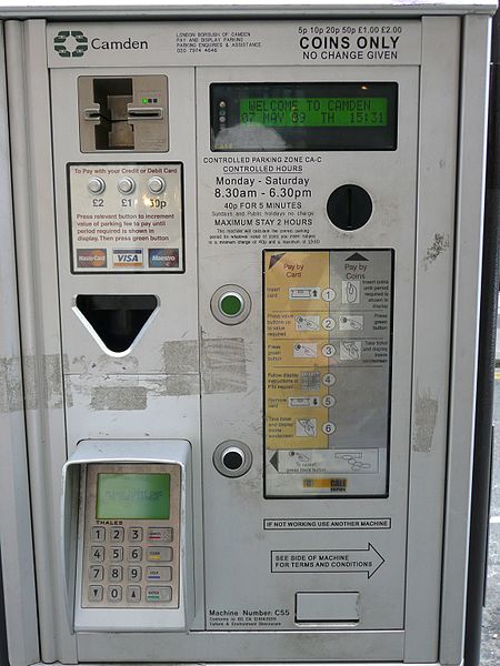 Even parking your car could be difficult if you rely on your card! Image courtesy of Wikimedia