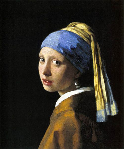 Jan Vermeer's "Girl with a Pearl Earring" was painted in 1652. This work is in the public domain in the United States, and those countries with a copyright term of life of the author plus 100 years or less. 