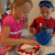 Adding the strawberries is a great part for kids to help with. Adding the strawberries is a great part for kids to help with.